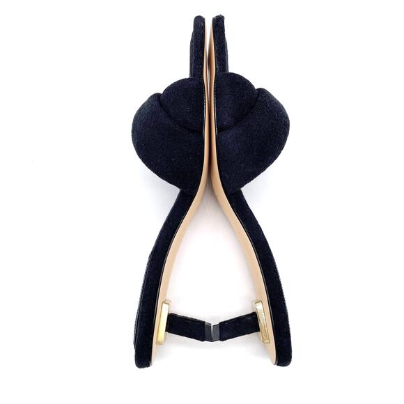 NEW Good American Womens 11.5 Black Terry Kickstand Slides‎ Square Toe GA353T-X - Picture 6 of 10